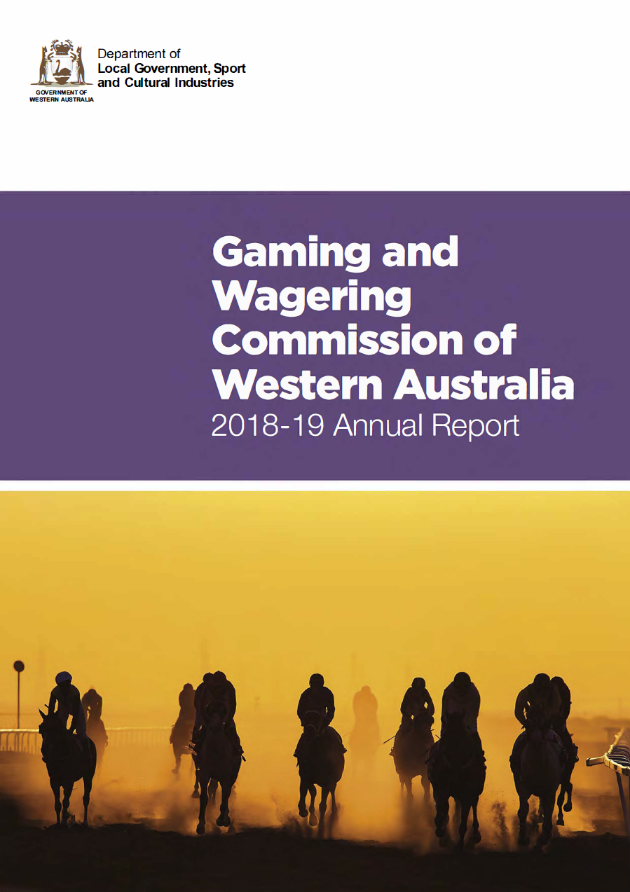 西澳大利亚博彩和博彩委员会2018-19年度报告封面
