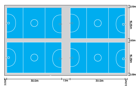 Netball-four-court-layout